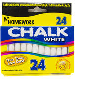 Chalk - White - 3" sticks - 24 per box.