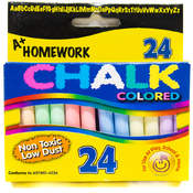 Chalk - Assorted Colors - 3" sticks - 24/box.