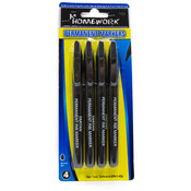 Permanent Markers Black - 4 pk - Pen Tip