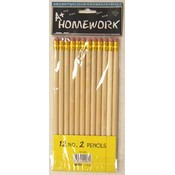 Pencils - No.2 lead - Natural barrel - 12 pack