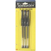 Gel Pens - black ink - 3 pk
