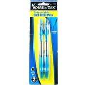 Retractable Gel Pens - 2 Pack - Black Ink