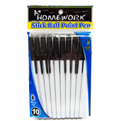 Stick Pens - 10 pack - Black Ink