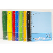 Wire Notebook- 70 sheets One Subject, Wide Ruled