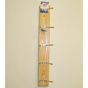 5 Hook Wood Wall Rack 3 Asst Colors