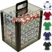 1000 pc LUCKY CROWN 11.5g Poker Chip Set in Acryli