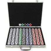 1000 Ace/King Suited 11.5g Poker Chip Set w/Alumin