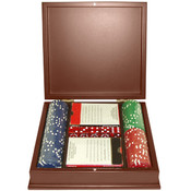100-10G Sopranos Clay Poker Chips -Mahogany Chest