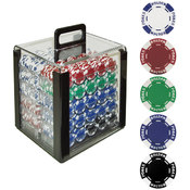 1000 11.5G Holdem Poker Chip Set w/Acrylic Carrier