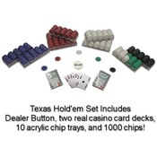 1000 SUITED 11.5 g Poker Chips Texas Hold em Set