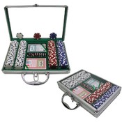 200 Dice Striped 11.5g Chips w/Aluminun Case