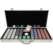 650 11.5 Gram Dice-Striped Poker Chips in Aluminum