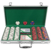 300 Chip Tri-Color Triple Crown Set w/Aluminum Cas