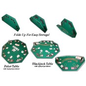 Deluxe Poker &amp; Blackjack Table Top w/ Case