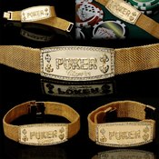 Gold Mesh Poker Champion Bracelet