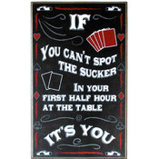 Spot the Sucker Classic All Wood Poker Sign