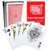 Marion Pro Poker 100% Plastic Playing Cards Red