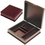 100 Capacity Mahogany Chip Case