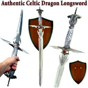 Celtic Dragon Longsword w/ Plaque - 42 inches Stai