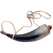 Early American Frontier Style Black Powder Horn -