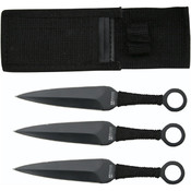 Set 3 Ninja Stealth Black Throwing Knives with  ny