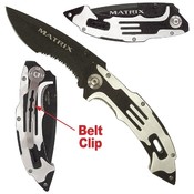 Matrix Stainless Steel Folding Knife - Black Finis