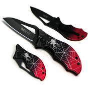Metalic Spider Pocket Knife - 5 inches compact