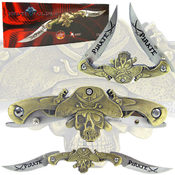 9.5 Inch Dual Blade Stainless Steel Pirate Folder