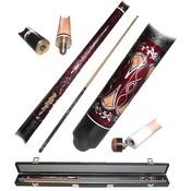 OLD WESTERN SALOON 2 pc Pool Cue Stick with Case
