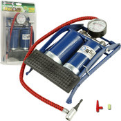 Tools Double Cylinder Foot Pump w/Gauge