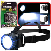 Super Bright 5 LED Headlamp w / Adjustable Strap