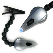 Bright LED Flashlight Snake w/ Clip