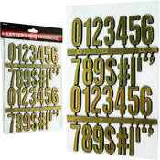Tools 3D Gold Numbers and Symbols - 30 pc.