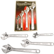 Heavy Duty 4 Piece Adjustable Wrench Set