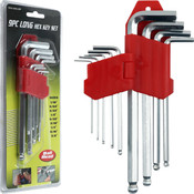 Tools 9 piece Allen Wrench Hex Set Ball Head