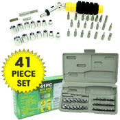 41 Piece Professional Screwdriver Bit &amp; Socket Set