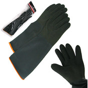 Heavy Black Rubber Crinkle Gloves