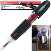 8 piece Screwdriver w/6 LED Lights - Rechargeable