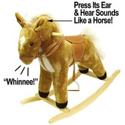 HAPPY TRAILST Plush Rocking Horse with Sound
