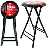 24 Inch Cushioned Folding Stool with Safety Lock