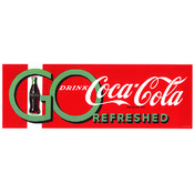 Go Drink Coke Stretched Canvas  12x32 Inch