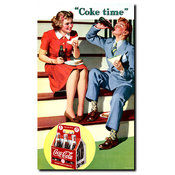 Coke Time Stretched Canvas Art - 14 x 24 Inches