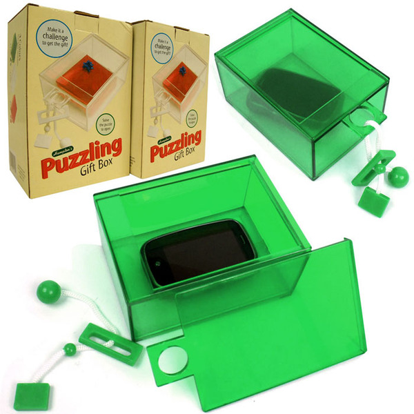 Wholesale Clear Plastic Puzzle Gift Boxes Green 2pk DollarDays
