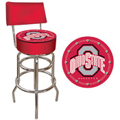 Ohio State University Padded Bar Stool with Back