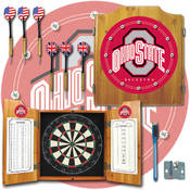 Ohio State University Dart Cabinet Includes Darts