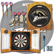 Western Michigan U Dart Cabinet Includes Darts and