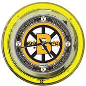 NHL Vintage Boston Bruins Neon Clock - 14 inch Dia