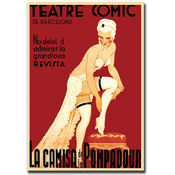 Teatre Comic de Barcelona-Framed 18x24 Canvas Art