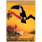 L'amazone, by Peter Fussey-Framed 18x24 Canvas