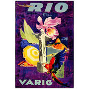 Rio Varig-Framed 18x24 Canvas Art